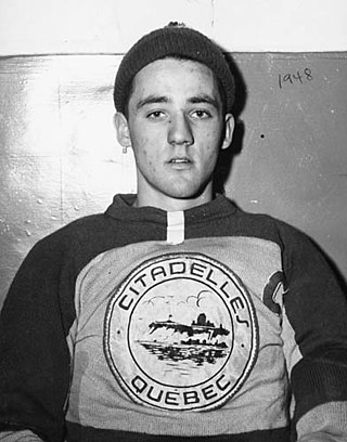 Jacques Plante in 1948 with the Citadelles Québec Hockey Team