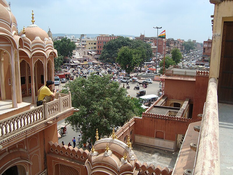 File:Jaipur City - View from Hawa Mahal 1.jpg