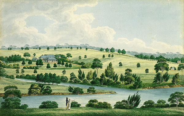 Painting of Elizabeth Farm by Joseph Lycett (c.1825)