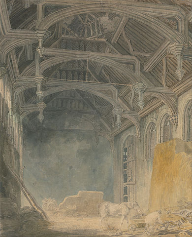 JMW Turner's painting of the great hall c.1793