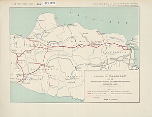 300px kaarten sgd   overzichtskaart van het bestaande spoor  en tramwegnet te batavia en omstreken