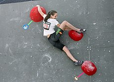 Katja Kadič na SP 2015 v boulderingu v Mnichově