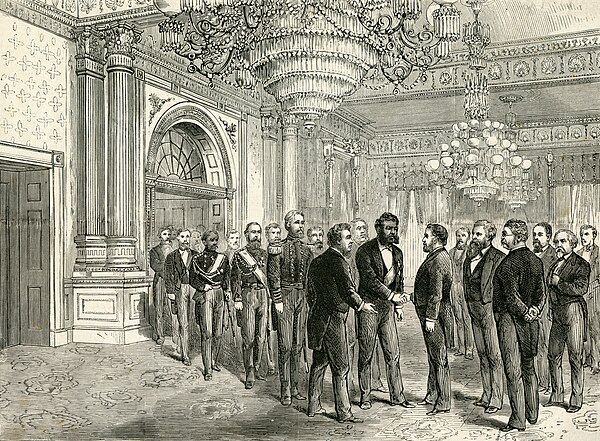 King Kalākaua meeting U.S. President Grant at the White House, 1874