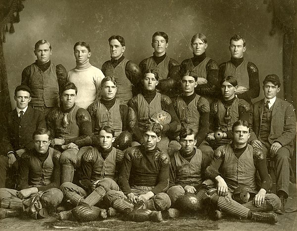 The 1905 team was the first coached by Mike Ahearn (left)