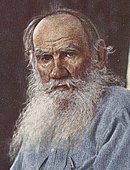 Leo Tolstoy was a Russian writer who is regarded as one of the greatest authors of all time L. N. Tolstoy, by Prokudin-Gorsky (cropped).jpg