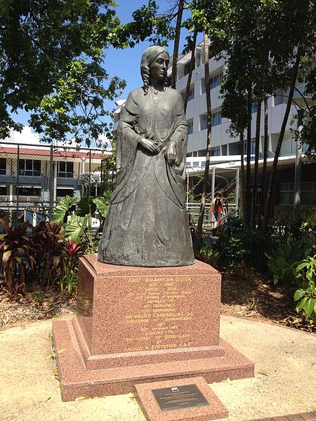 Statue of Lady Diamantina Bowen, beside Old Government House, Brisbane, 2013