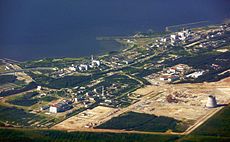 Leningradin ydinvoimalaitos ilmakuvassa kesällä 2010.