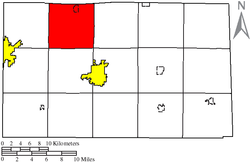 Location of Liberty Township in Seneca County.