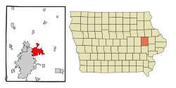 Posizione nello stato dell'Iowa