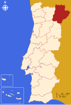 Bragança distritu map