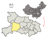 Location of Yichang in the province Location of Yichang Prefecture within Hubei (China).png