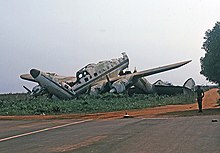 Die im Oktober 1977 in Lomé ausgebrannte L-749