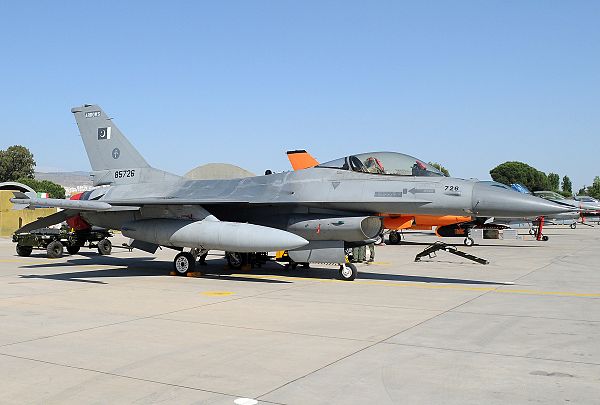 A F-16A at the PAC; the F-16s are maintained at the PAC.