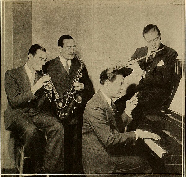 The Lombardo brothers: Lebert, Carmen, Guy, and Victor, circa 1931