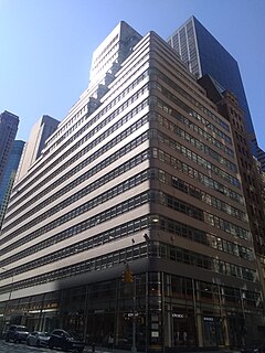 Die Ecke des Gebäudes an der Madison Avenue und 52nd Street