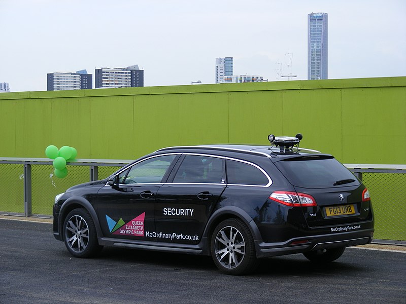 File:Lord Coes secrity car, Copper Box,Queen Elizabeth Olympic Park July 2013 (9378054069).jpg