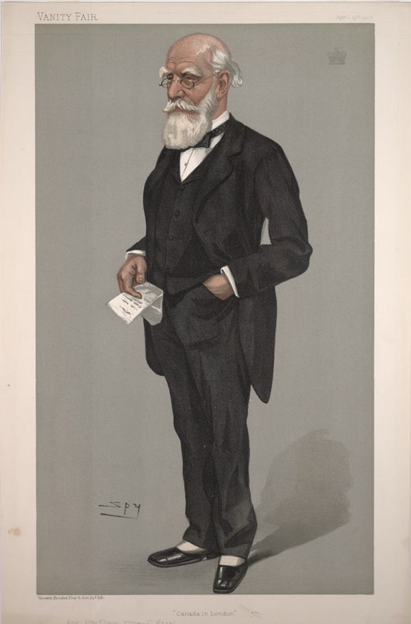 ″Canada in London″ by Leslie Ward, caricature of Lord Strathcona in Vanity Fair, 1900