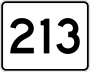 Route 213 marker
