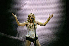 Madonna performing Frozen on the Re-Invention World Tour. A picture of the performance was used as cover-art.