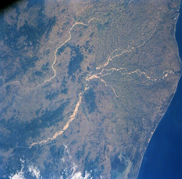 The Mahanadi River Delta at False Point.