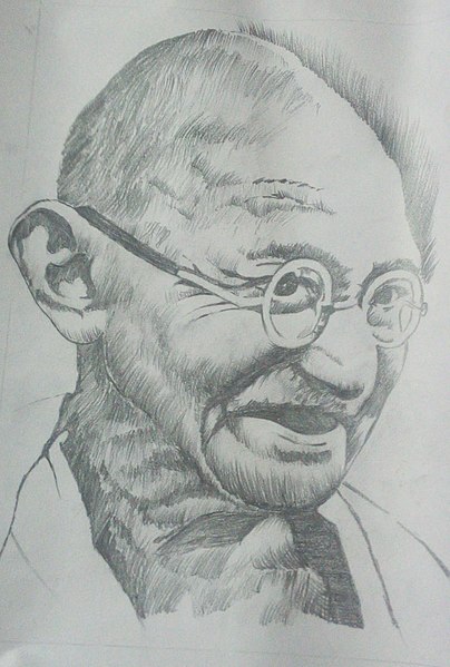 How to draw Mahatma Gandhi - mahatma gandhi easy drawing of mahatma gandhi  - #drawing #drawings #drawingtutor… | Easy drawings, Blue drawings, Kids  drawing projects
