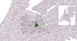 Highlighted position of Zeist in a municipal map of Utrecht