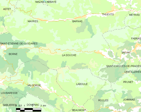 Poziția localității La Souche