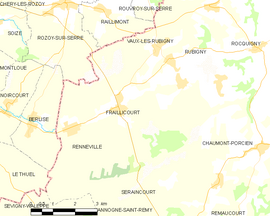 Mapa obce Fraillicourt