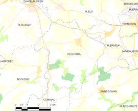 Mapa obce Plouvara