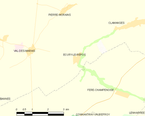 Poziția localității Écury-le-Repos
