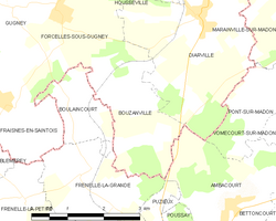 Kart over Bouzanville