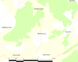 Mapa obce Seranville