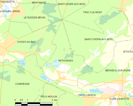 Mapa obce Rethondes