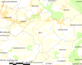 Mapa obce Rety