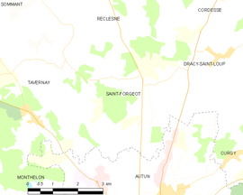 Mapa obce Saint-Forgeot