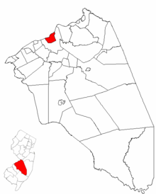 Map of Burlington County highlighting Burlington.png