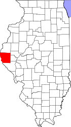 7728 II contea di Adams Chicago Quincy Illinois dove Burlington & Quincy Railroad 