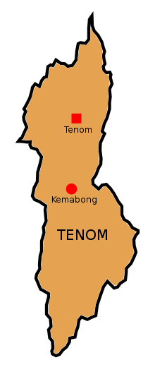 Map of Tenom District, Sabah.svg