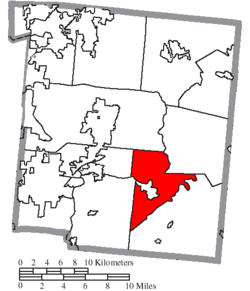 Location of Salem Township in Warren County