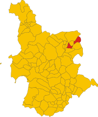 Locatie van Sorradile in Oristano (OR)