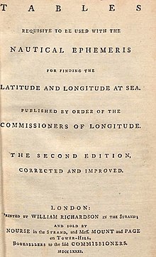 Tables requisite to be used with the astronomical and nautical ephemeris for finding the latitude and longitude at sea, 1781