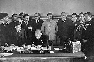 <span class="mw-page-title-main">Soviet–Japanese Neutrality Pact</span> 1941 non-aggression agreement between the USSR and Imperial Japan