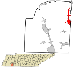 Location in McNairy County and the state of Tennessee.