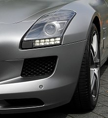 Mercedes-Benz SLS AMG (C 197) – Scheinwerfer, 10. August 2011, Düsseldorf.jpg