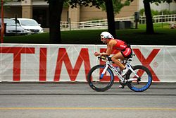 Meredith Kessler in the Ironman Coeur d'Alene, 2012