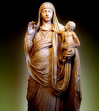 Messalina holding her son Britannicus, Louvre