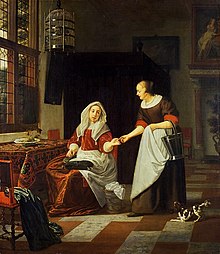 Michiel van Musscher, 1669 Michiel van Musscher - Interior with a Woman and her Maid.jpg