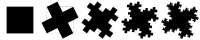 Minkowski island (angled quadratic Koch type 1) 0-4.svg