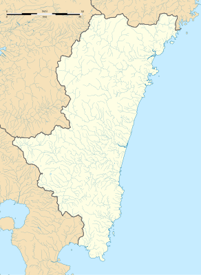 Location map Japan Miyazaki