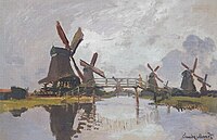 Windmills at Zaandam Monet w182.jpg